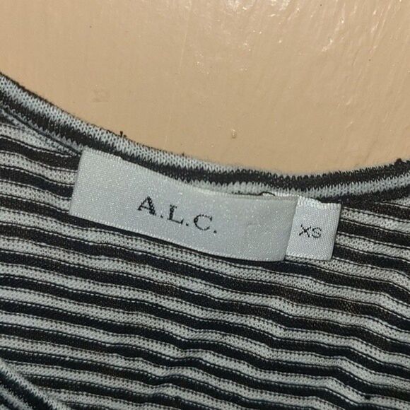 A.L.C. Ava Striped Ruffle Linen Tank Top - Picture 6 of 9